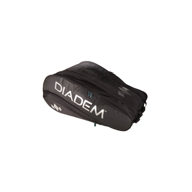 Diadem Tour 12 Pack Nova Racket Bag (Black/Chrome)– Diadem